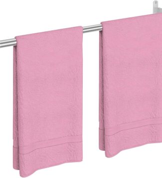 DOKU 24 Inch Brushed Nickel Bathroom Towel Bar, Stainless Steel Bathroom Towel Rack Wall Mounted, Bath Hand Towel Holder Organizer, Modern Home Decor Towel Rod Bathroom Hardware Accessories, Silver